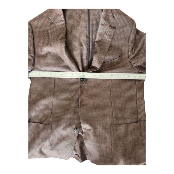 Ermenegildo Zegna Mil. Easy Lightweight Wool Sport Coat Brown Size 54 XL - Picture 10 of 11